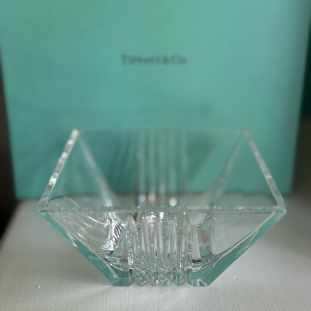 Tiffany & Co. Clear Glass Decorative Bowl